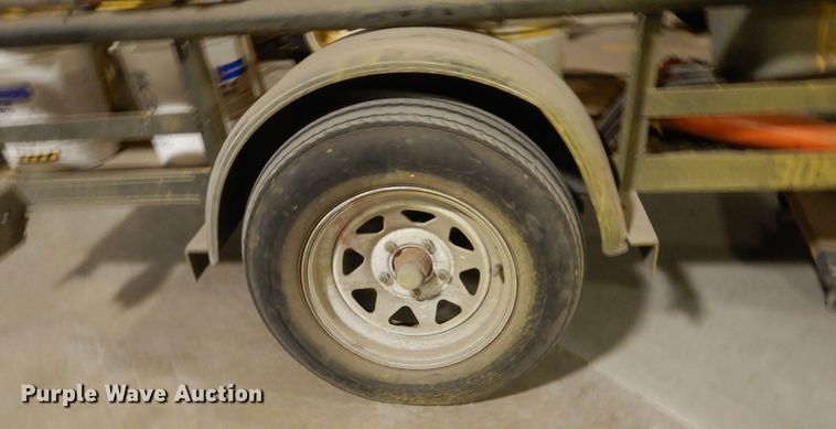 image for item HU9834 2004 Big Tex utility trailer with paint striping equipment