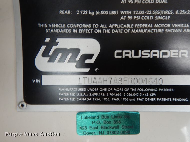image for item DF3222 1984 TMC MC-9  Crusader II MCI coach bus