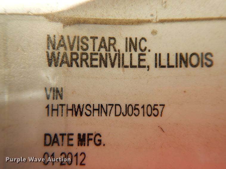 image for item DF6737 2013 International TranStar 8600  truck cab and chassis