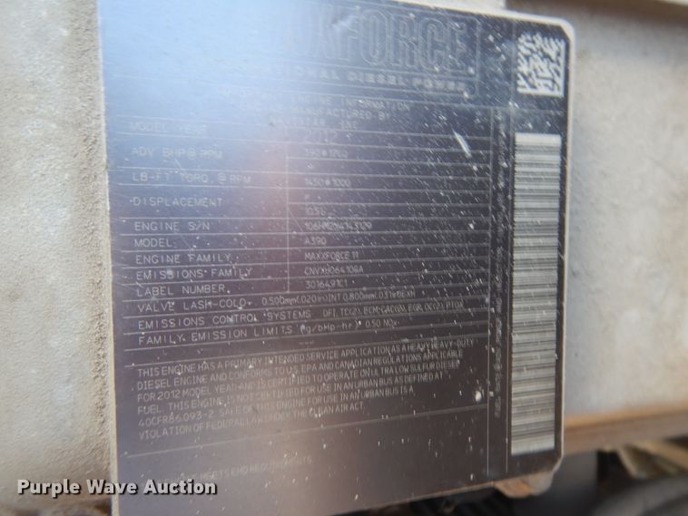 image for item DF6737 2013 International TranStar 8600  truck cab and chassis