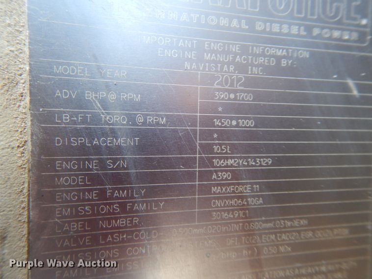 image for item DF6737 2013 International TranStar 8600  truck cab and chassis