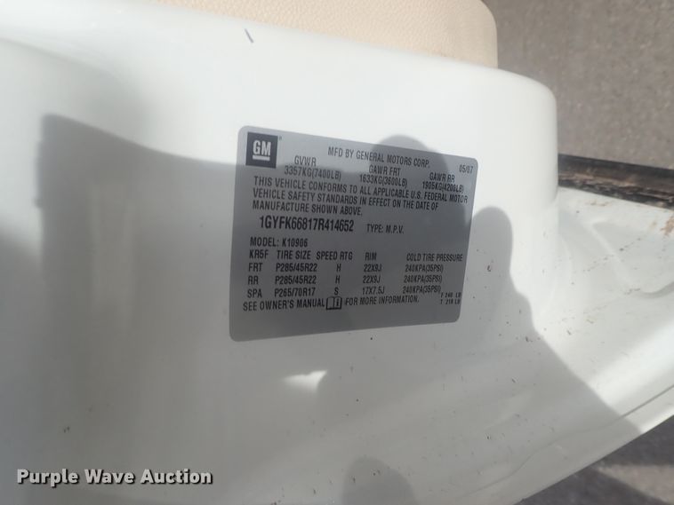 image for item DG2937 2007 Cadillac Escalade SUV