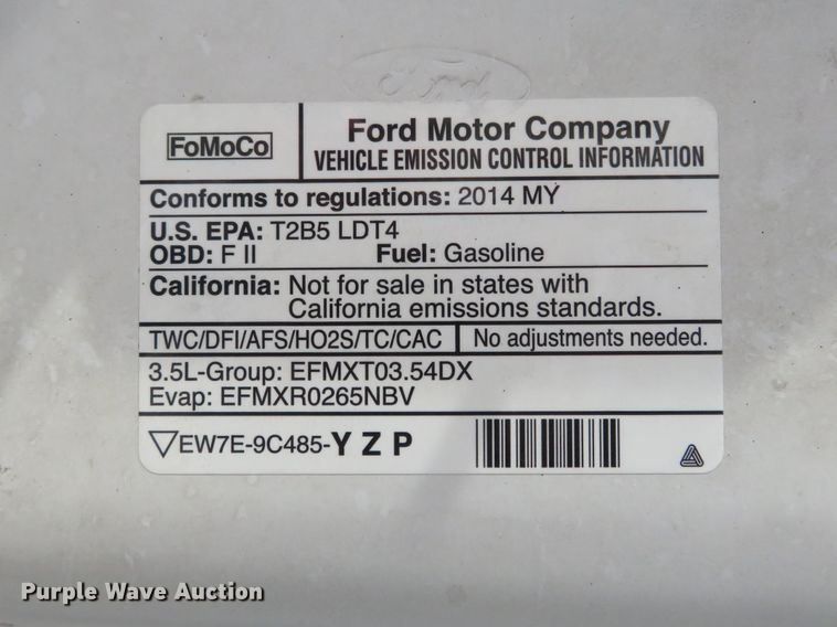 image for item DI3983 2014 Ford F150  SuperCrew Cab pickup truck