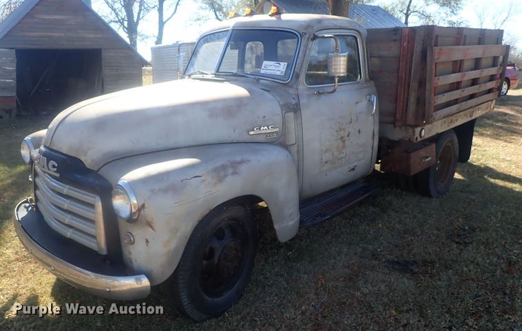 image for item DI7296 1950 GMC 252  dump flatbed truck