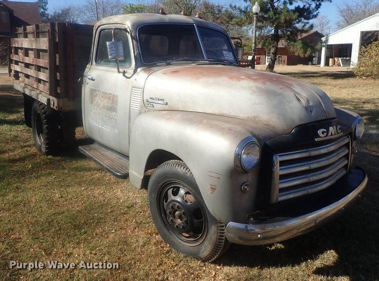 image for item DI7296 1950 GMC 252  dump flatbed truck