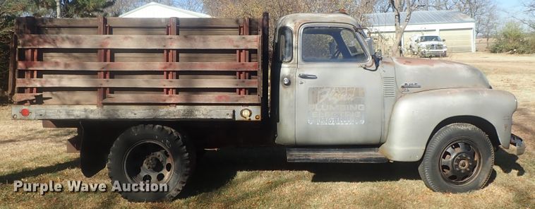 image for item DI7296 1950 GMC 252  dump flatbed truck