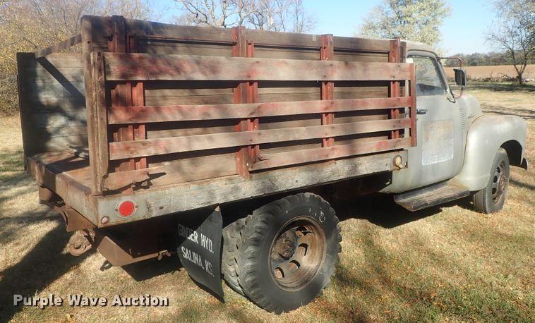 image for item DI7296 1950 GMC 252  dump flatbed truck