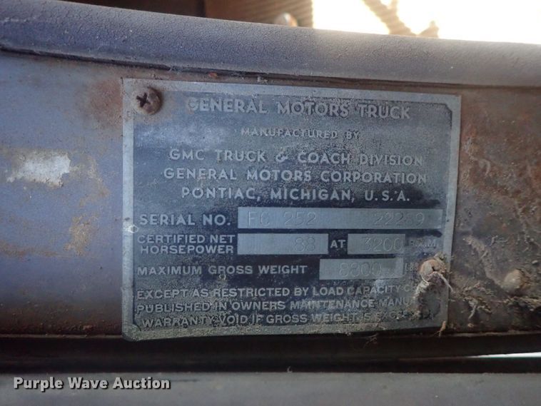 image for item DI7296 1950 GMC 252  dump flatbed truck