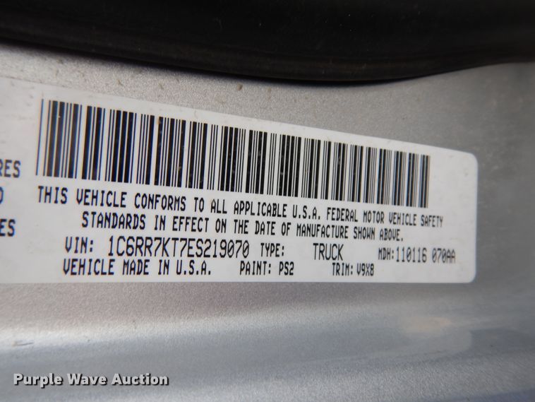 image for item DJ8033 2014 Dodge Ram 1500  Crew Cab pickup truck