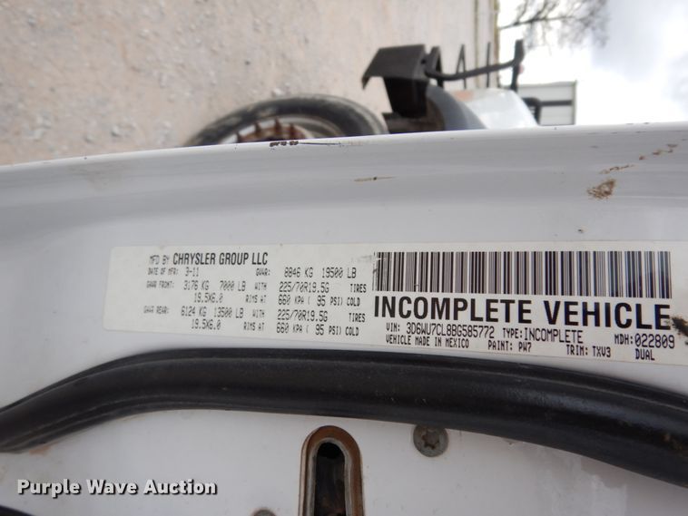 image for item DJ8082 2011 Dodge Ram 5500HD  Crew Cab flatbed truck