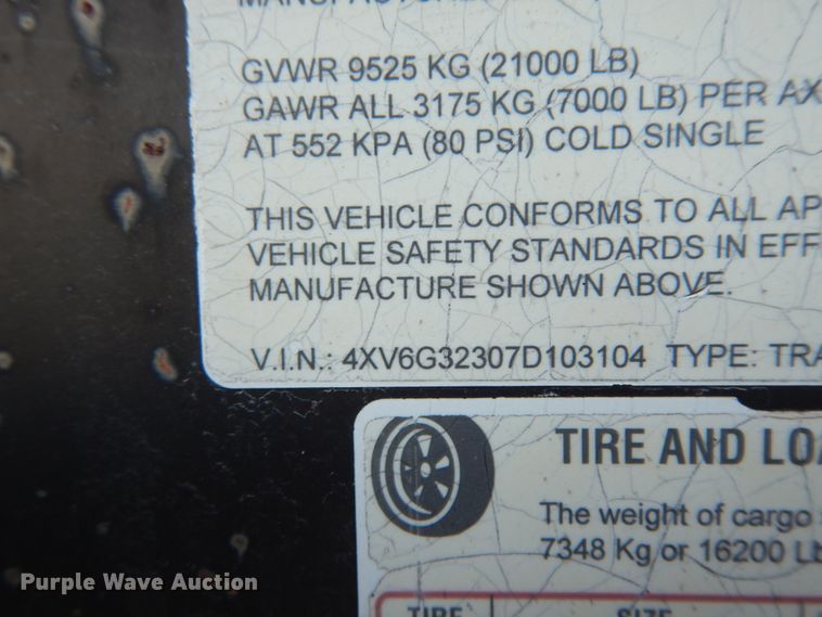 image for item DJ8089 2007 Apache equipment trailer