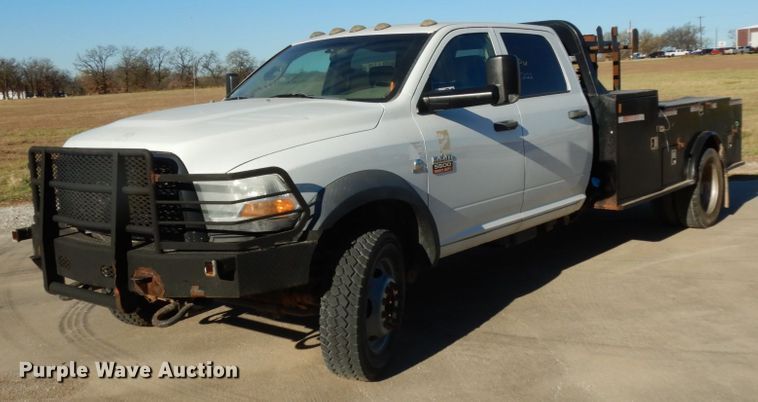 image for item DJ8094 2012 Dodge Ram 5500HD  Crew Cab flatbed truck