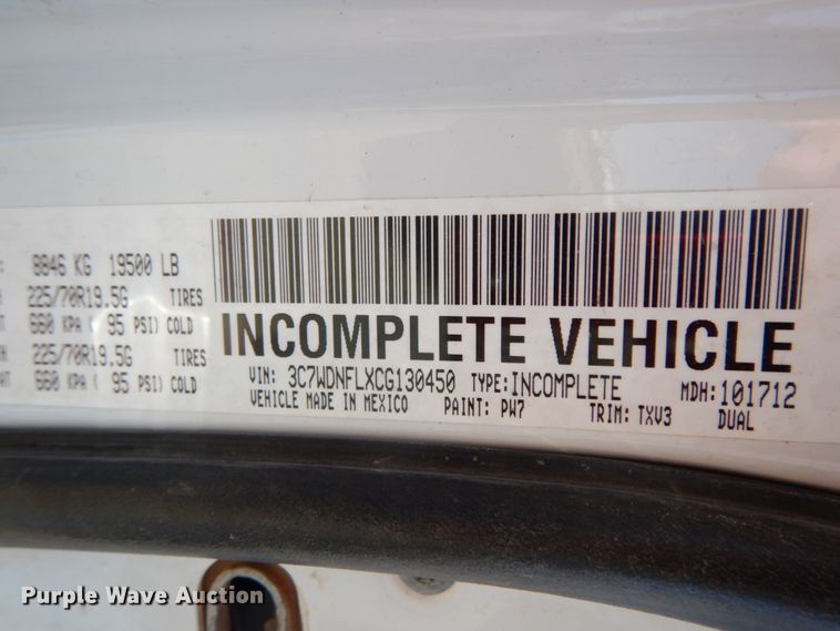 image for item DJ8094 2012 Dodge Ram 5500HD  Crew Cab flatbed truck