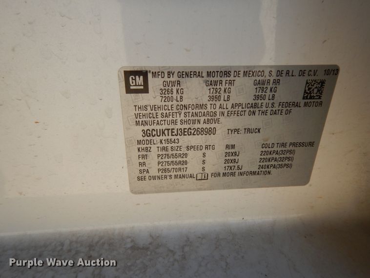 image for item DJ8096 2014 Chevrolet Silverado 1500  Crew Cab pickup truck