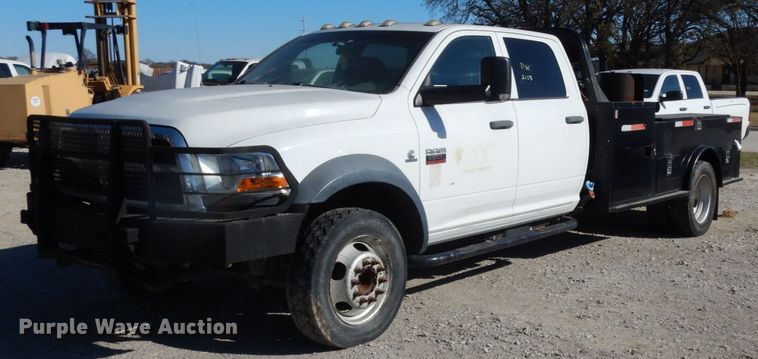 image for item DJ8098 2011 Dodge Ram 5500HD  Crew Cab flatbed truck