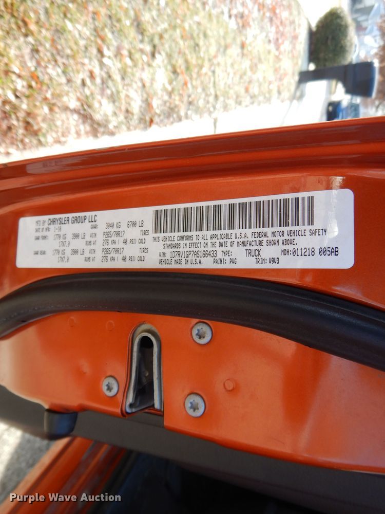 image for item DL2579 2010 Dodge Ram 1500  Crew Cab pickup truck