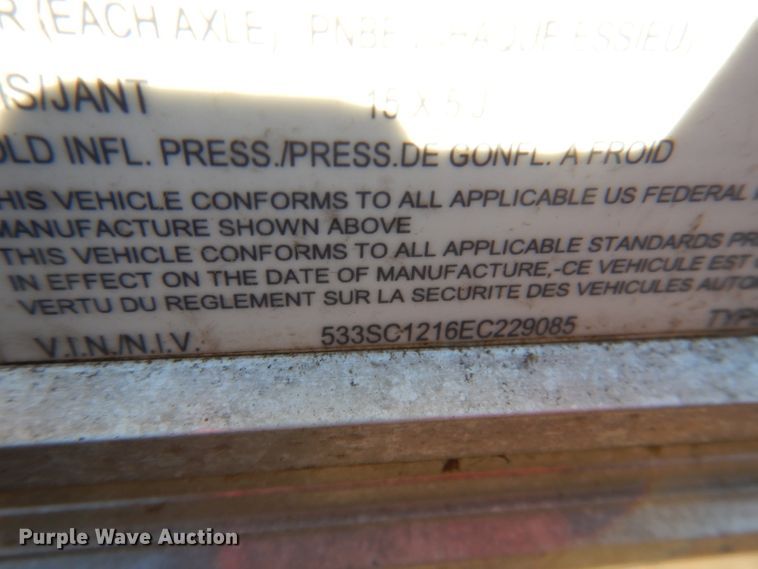 image for item DY9645 2014 H&H enclosed cargo trailer