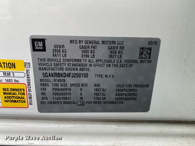 image for item EL9658 2015 Buick Enclave