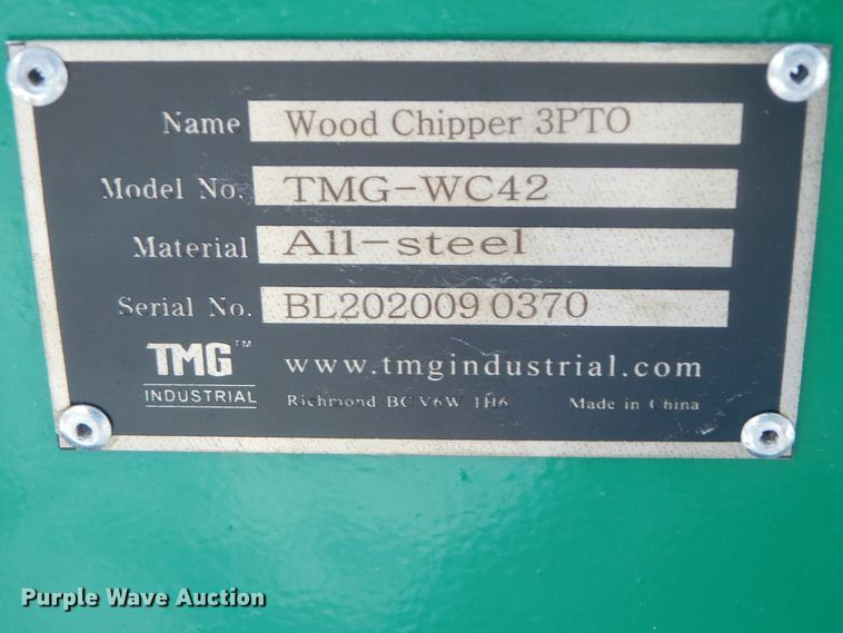 image for item GQ9927 2020 TMG Industrial WC42  wood chipper