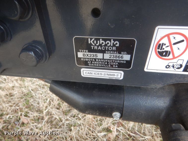 image for item HG9764 2018 Kubota BX23S  MFWD tractor