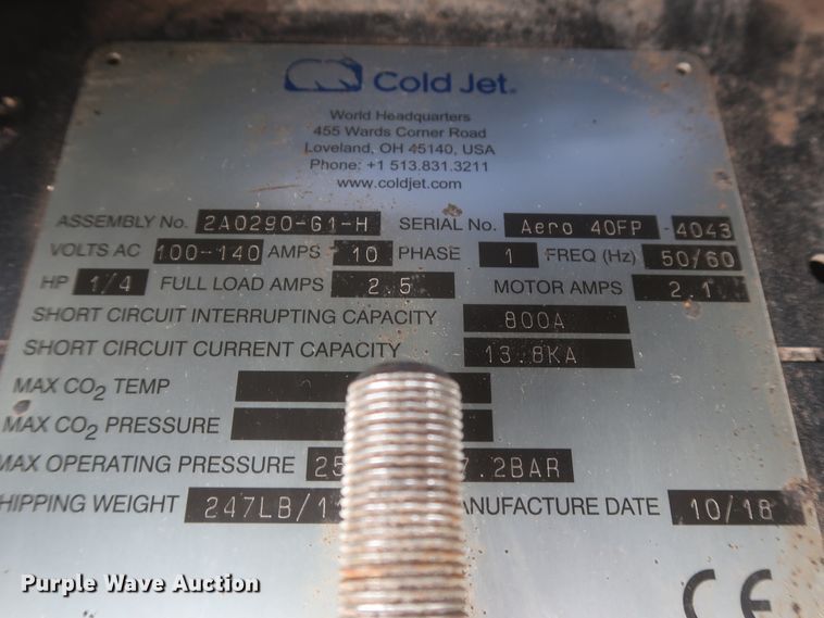 image for item HK9633 2018 Cold Jet Aero 40FP  dry ice blasting machine