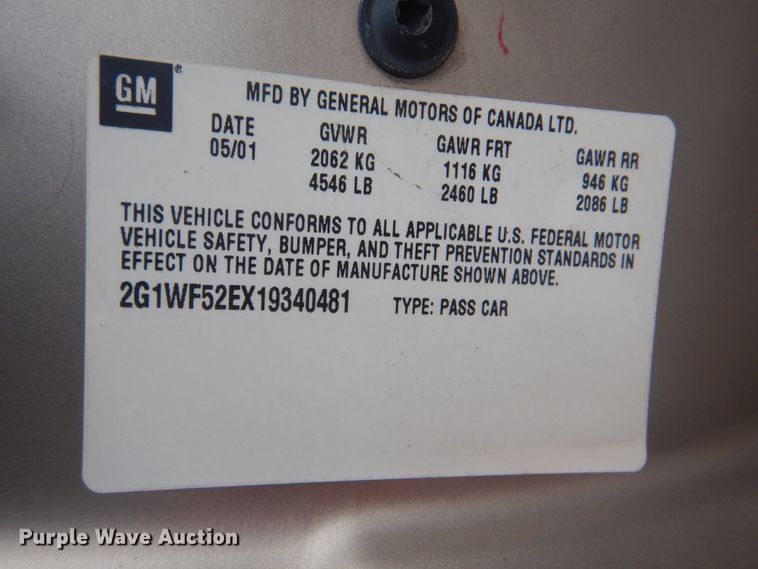 image for item HW9750 2001 Chevrolet Impala