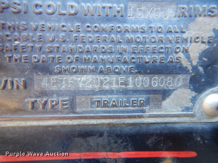 image for item IG9088 2014 Eagle utility trailer