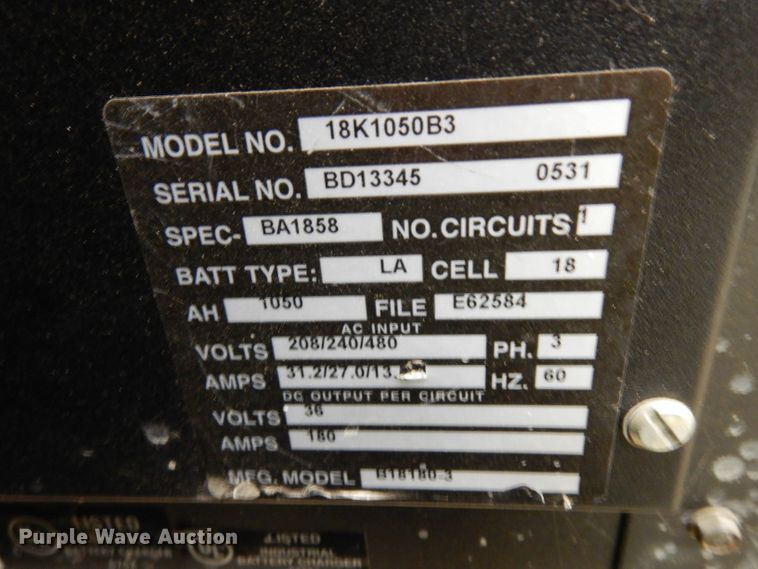 image for item IG9094 (5) Kodiak forklift chargers