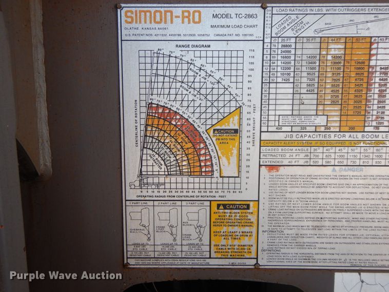 image for item DF3237 1993 Ford L8000  crane truck