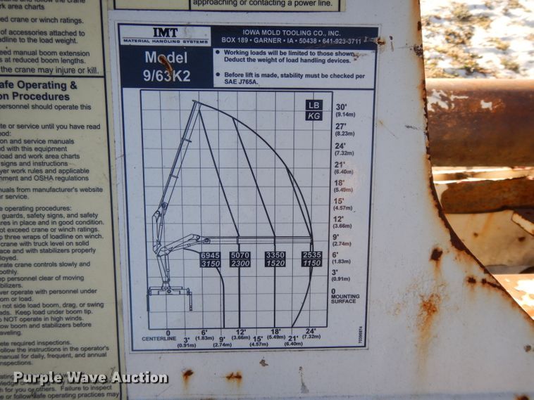 image for item DL2606 2005 IMT 9/63K2 knuckle boom crane