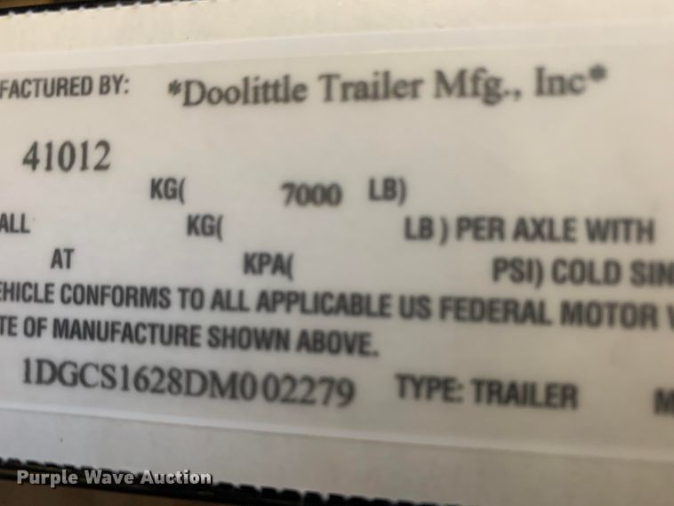 image for item EL9691 2013 Doolittle Bullitt enclosed cargo trailer