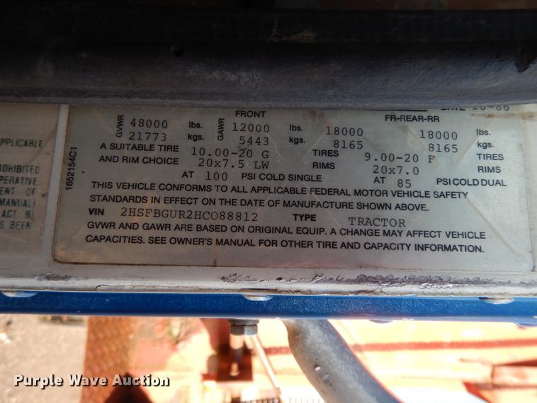 image for item GK9656 1987 International  dump truck