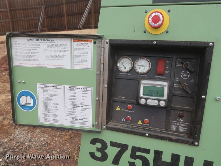 image for item HK9635 2018 Sullair 375HHAF  air compressor