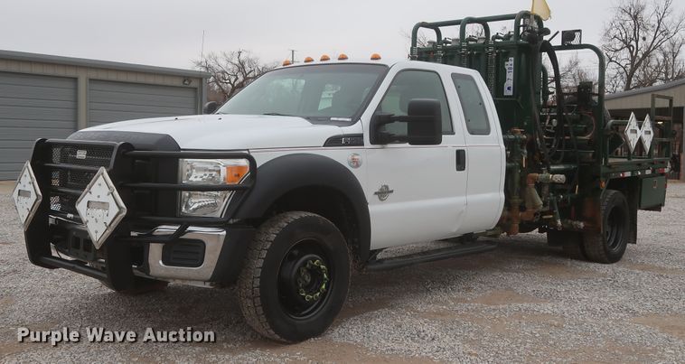 image for item HK9637 2011 Ford F550  SuperCab flatbed treater truck