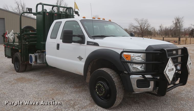 image for item HK9637 2011 Ford F550  SuperCab flatbed treater truck