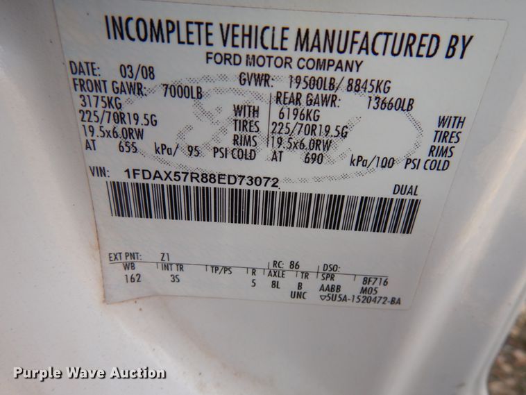 image for item HX9517 2008 Ford F550 Super Duty  SuperCab dump truck