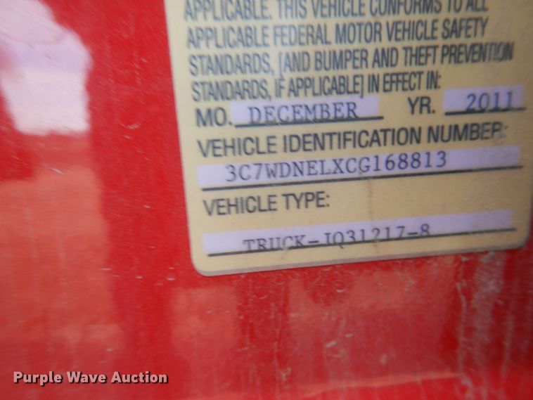 image for item HX9520 2012 Dodge Ram 5500HD  Crew Cab utility truck