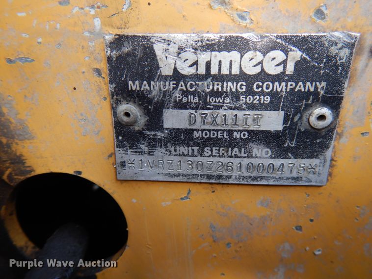 image for item HX9522 2006 Vermeer D7X11 Series II  directional boring unit