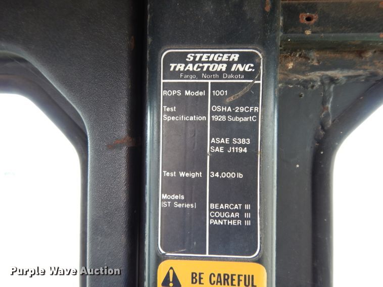 image for item DJ8160 1981 Steiger Cougar III ST280  4WD tractor