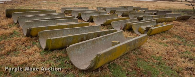 image for item GK9714 Approximately 33 concrete feed troughs