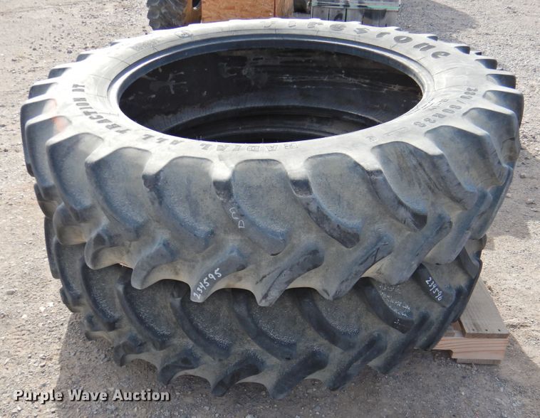 image for item HN9039 (2) Firestone Radial All Traction DT 380/80R38 tires