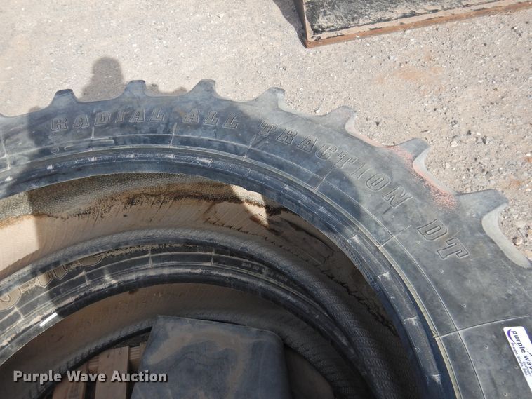 image for item HN9039 (2) Firestone Radial All Traction DT 380/80R38 tires