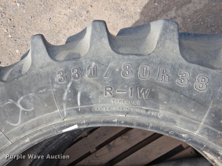 image for item HN9039 (2) Firestone Radial All Traction DT 380/80R38 tires