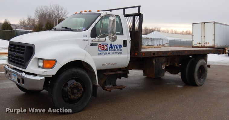 image for item HX9530 2000 Ford F650 dump flatbed truck