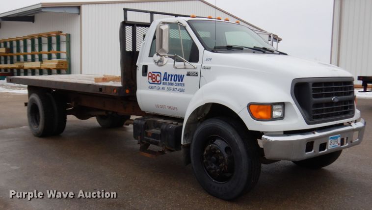 image for item HX9530 2000 Ford F650 dump flatbed truck