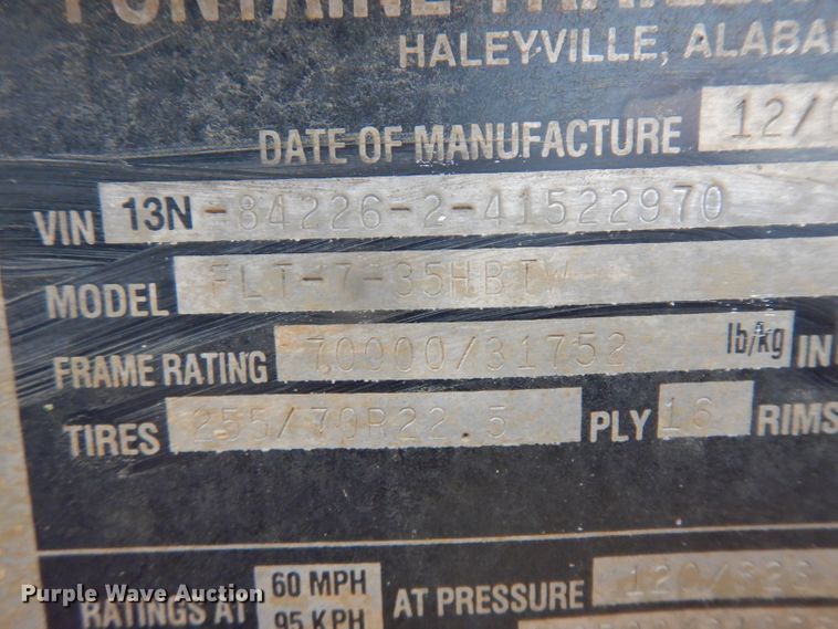 image for item IG9143 2004 Fontaine FLT-7-35HBT  equipment trailer