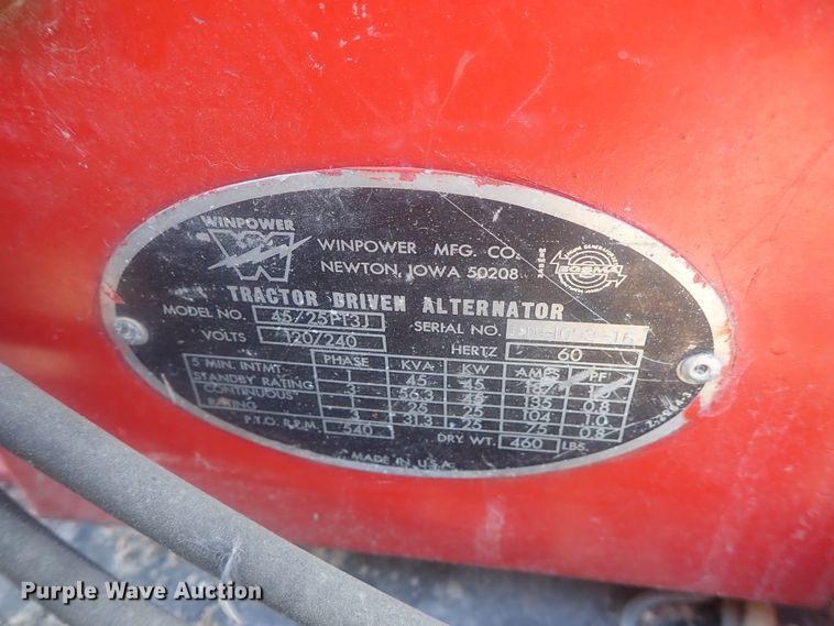 image for item DG2942 Winpower 45/25PT3J  generator