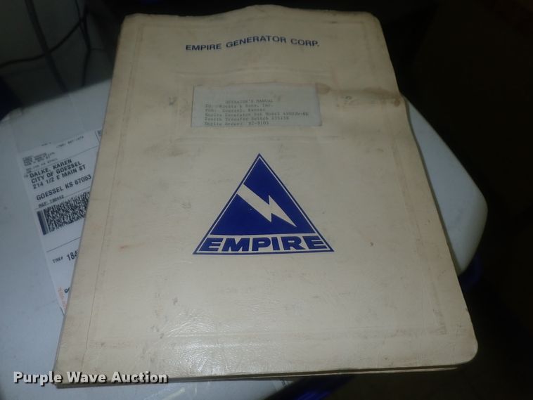 image for item DG2945 Empire 450DJW-8E  generator