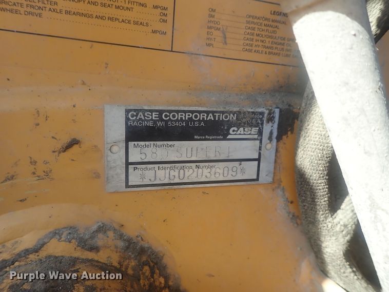 image for item DG2946 1998 Case 580 Super L  backhoe