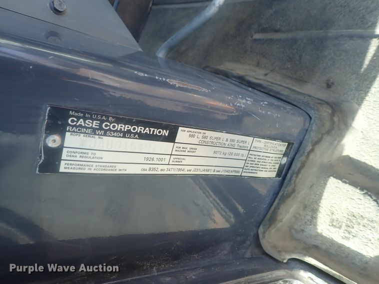 image for item DG2946 1998 Case 580 Super L  backhoe